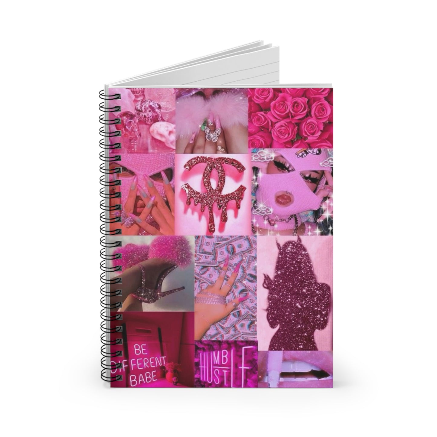 Trendy Pink Spiral Notebook - Embrace Individuality, Cute Stationery, Journaling, Gifts for Her, Fun School Supplies