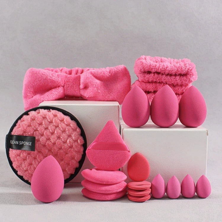 4/20Pcs Makeup Sponge Headband Set Cosmetic Puff Blender Beauty Egg Foundation Sponges Wrist Bands Women Make Up Accessories