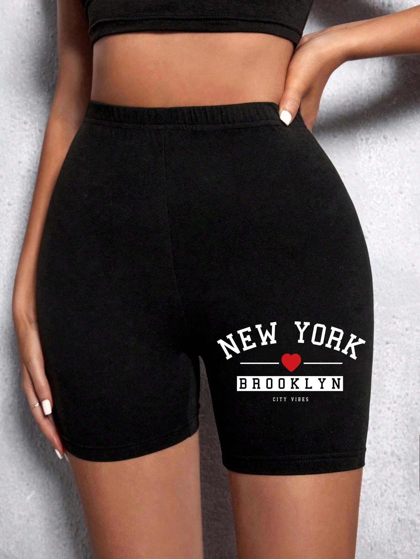 Summer Womens Sports Shorts  New York The Emipure City Letter Printing Fitness Short Pantsstretch Thin Soft Female Sport Swear