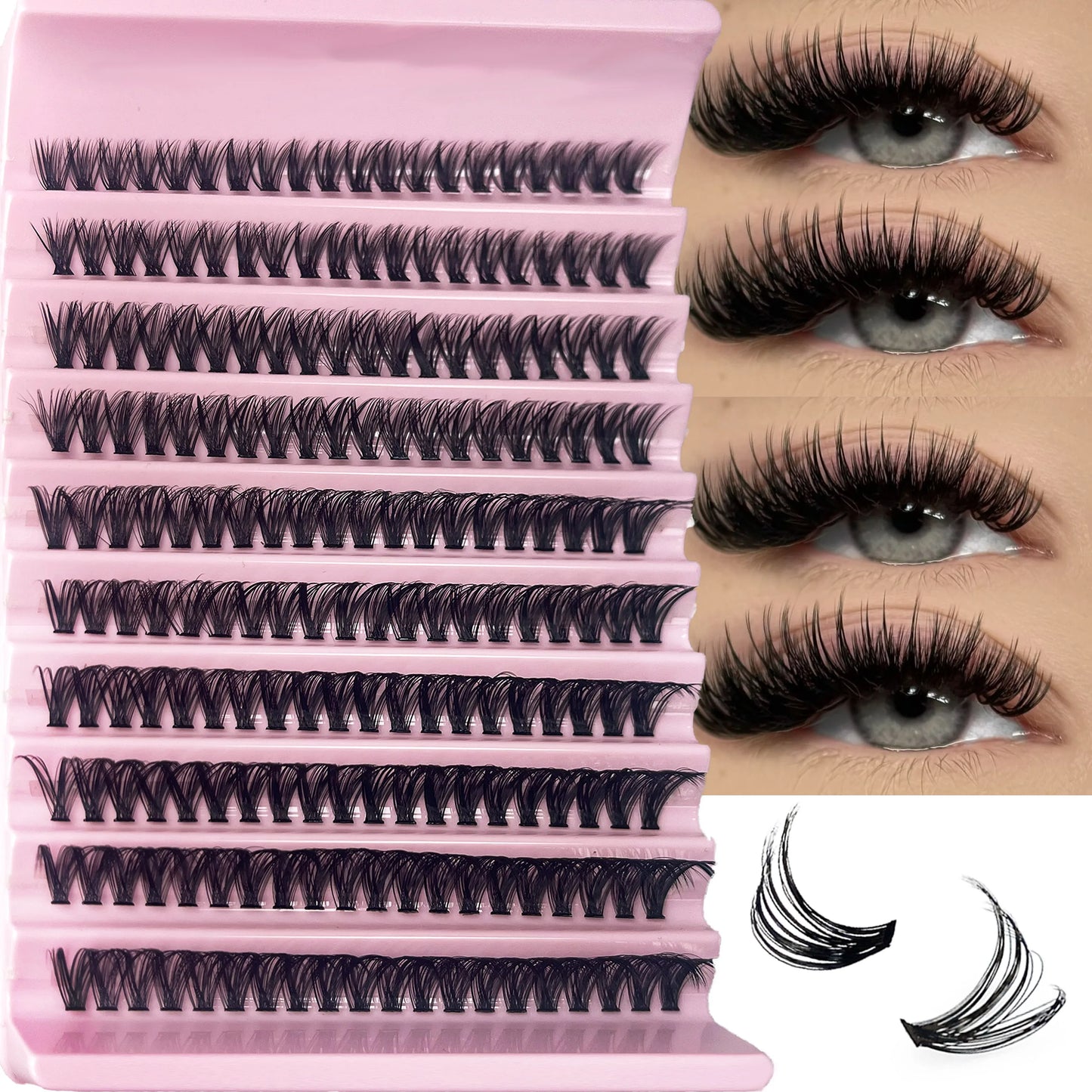 30D 40D 50D 60D DIY Individual Eyelash bundles Natural Soft Eyelash Clusters 3D Russian Volume Eyelashes Mink Eyelashes Clusters