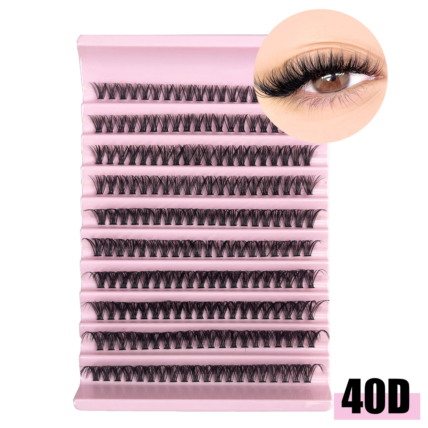 30D 40D 50D 60D DIY Individual Eyelash bundles Natural Soft Eyelash Clusters 3D Russian Volume Eyelashes Mink Eyelashes Clusters
