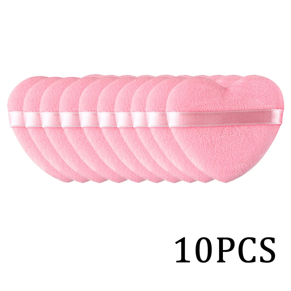 5/10Pcs Triangle Velvet Powder Puff Wet Dry Use Makeup Sponge Cosmetics Blender Beauty Foundation Makeup Tool Accessories