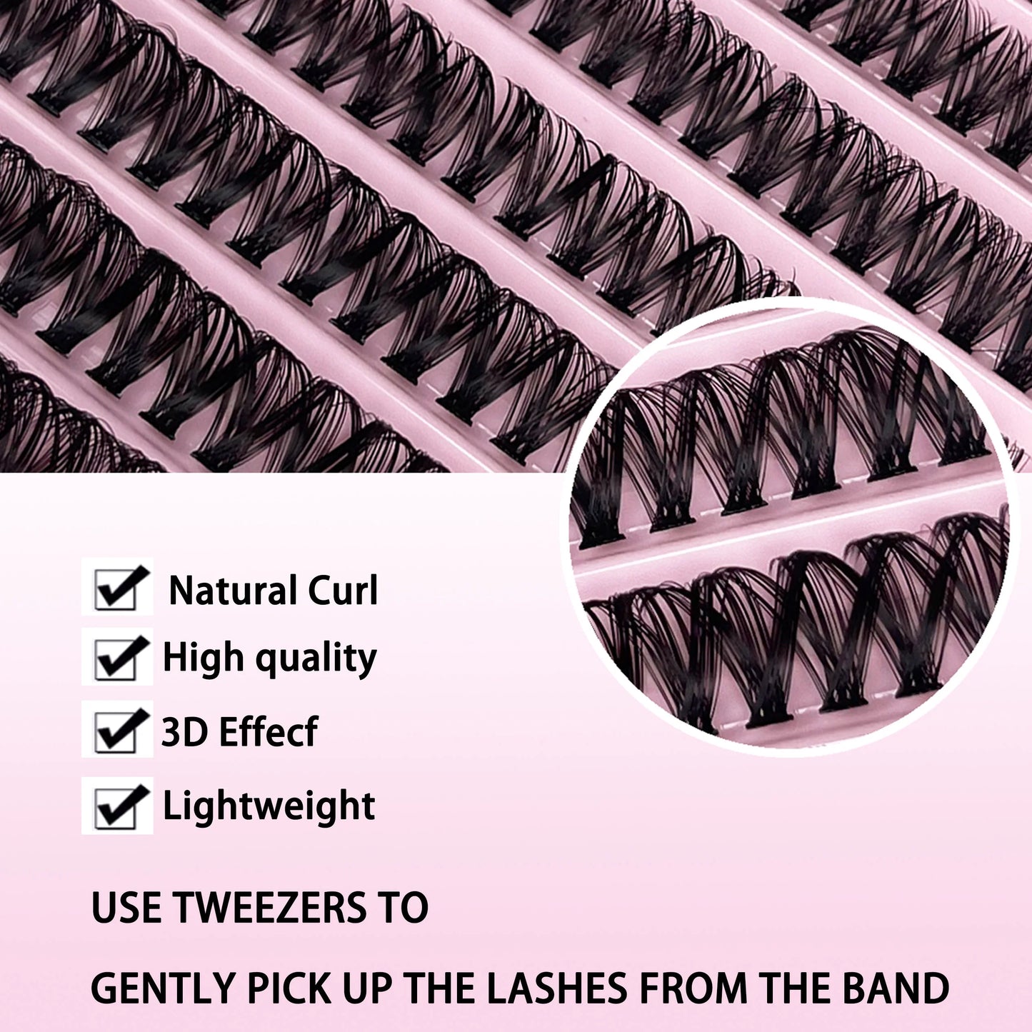30D 40D 50D 60D DIY Individual Eyelash bundles Natural Soft Eyelash Clusters 3D Russian Volume Eyelashes Mink Eyelashes Clusters