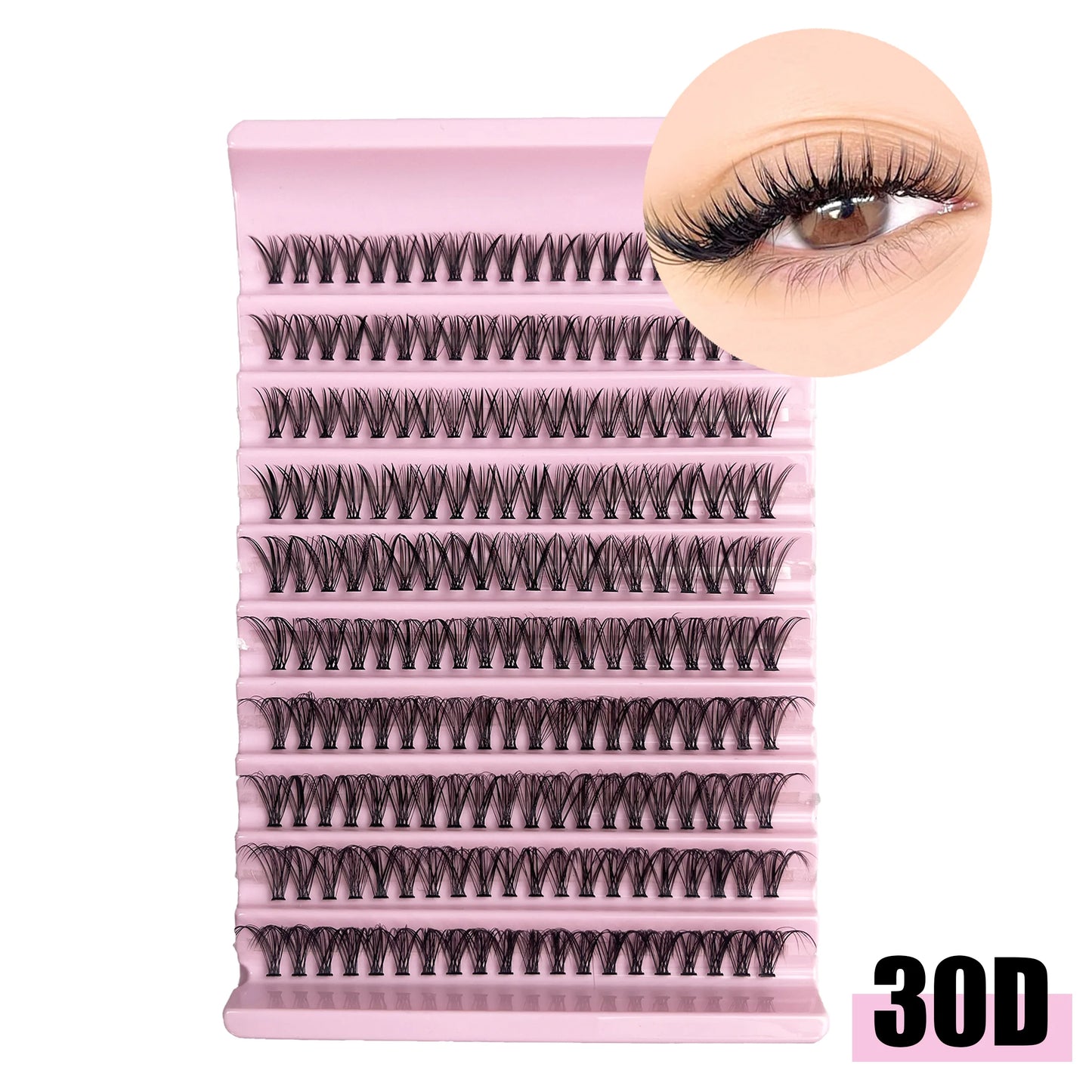30D 40D 50D 60D DIY Individual Eyelash bundles Natural Soft Eyelash Clusters 3D Russian Volume Eyelashes Mink Eyelashes Clusters