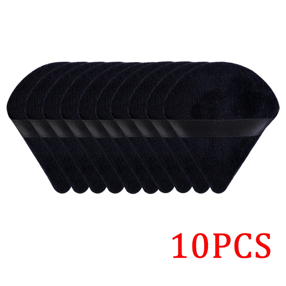 5/10Pcs Triangle Velvet Powder Puff Wet Dry Use Makeup Sponge Cosmetics Blender Beauty Foundation Makeup Tool Accessories