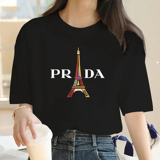 Women's T-shirt Fashion Printed Female Short Sleeve Classic Style Pullover Shirts Summer Clothing Y2k Top harajuku women clothes