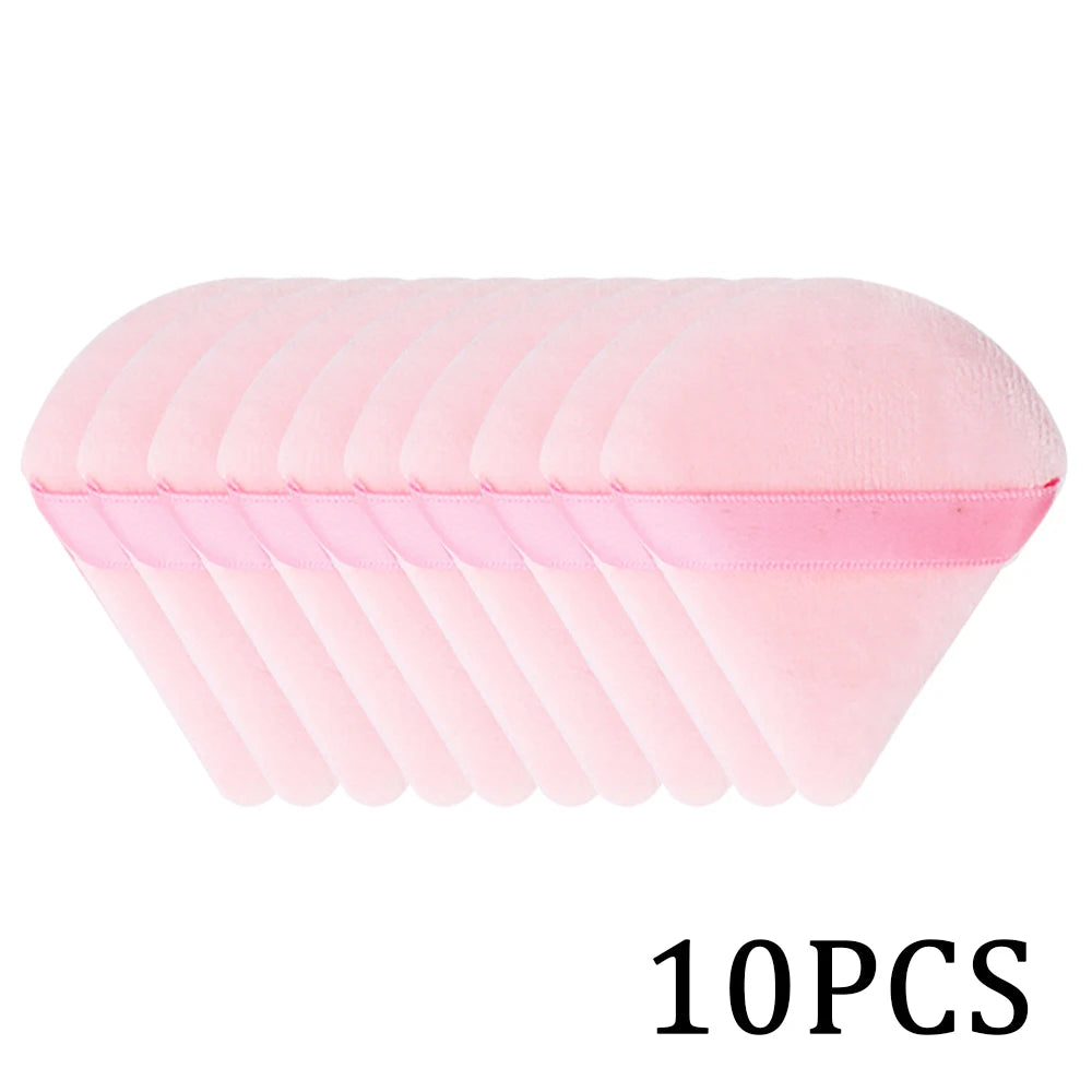 5/10Pcs Triangle Velvet Powder Puff Wet Dry Use Makeup Sponge Cosmetics Blender Beauty Foundation Makeup Tool Accessories