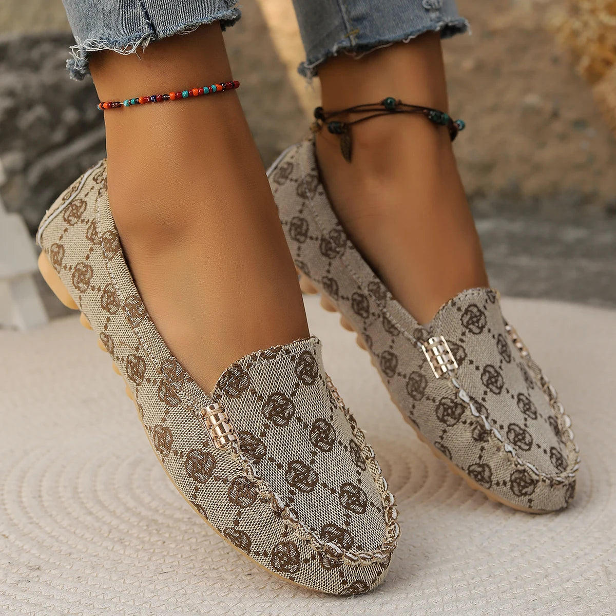 Spring Autumn Loafers Wear-resisting Women's Casual Single Shoes Fashion Non-slip Soft Flat Shoes Loafer Sports Zapatos De Mujer