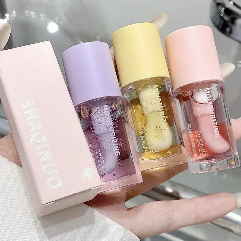 Transparent Water Gloss Jasmine Lemon Green Lip Oil Lasting Moisturizing Honey Lip Gloss Fading Lip Lines Lips Care Essence Oil