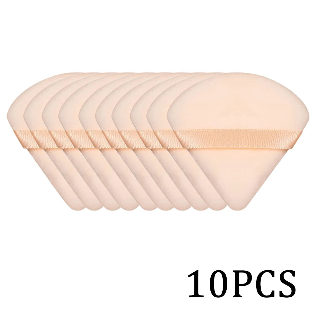 5/10Pcs Triangle Velvet Powder Puff Wet Dry Use Makeup Sponge Cosmetics Blender Beauty Foundation Makeup Tool Accessories