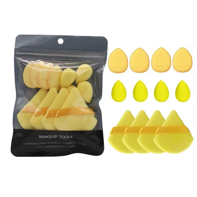 12PCS Cosmetic Puff Set Multicolor Soft Foundation Powder Makeup Sponge Egg Pink Purple Puff Makeup Tools Accessories Wholesale