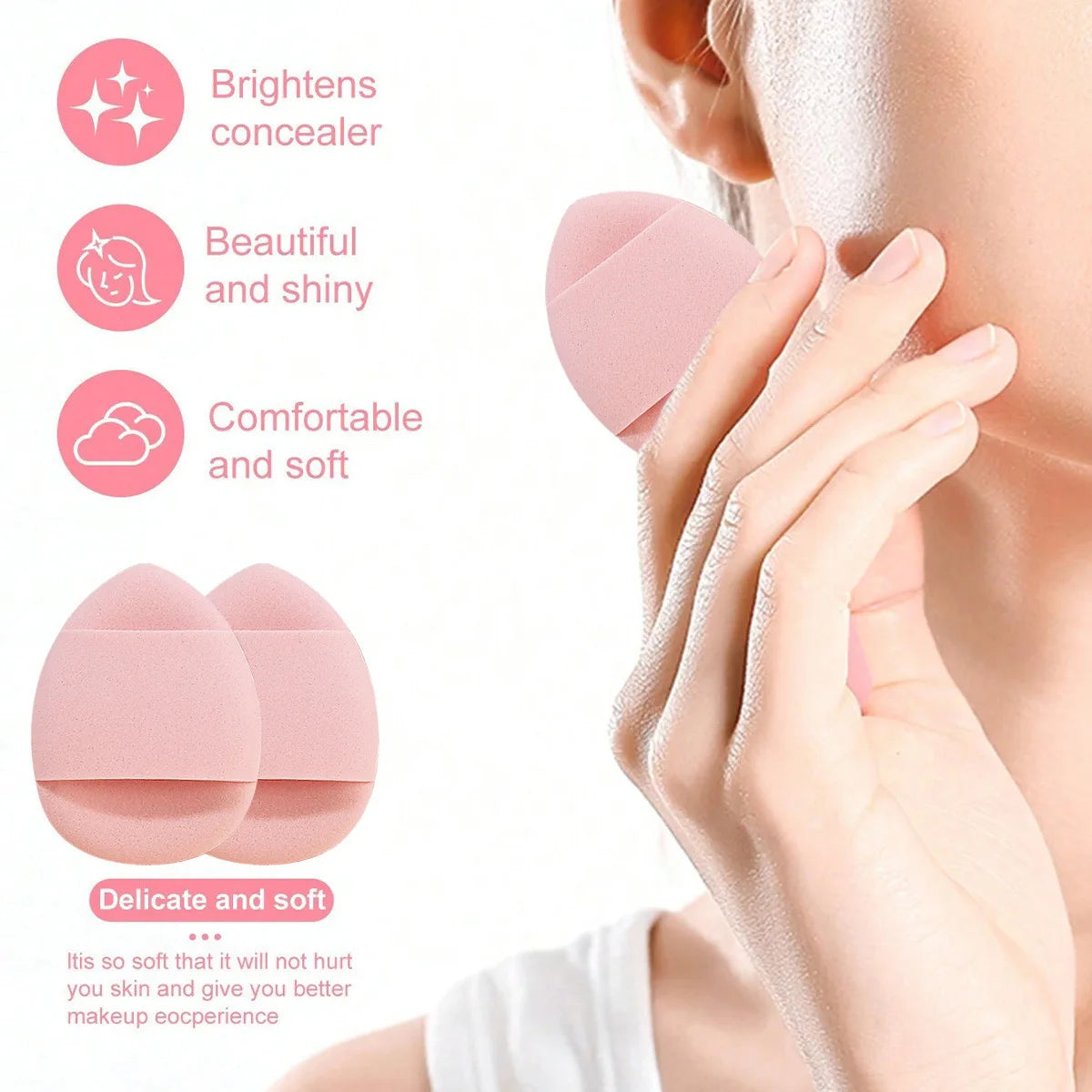 4/20Pcs Makeup Sponge Headband Set Cosmetic Puff Blender Beauty Egg Foundation Sponges Wrist Bands Women Make Up Accessories