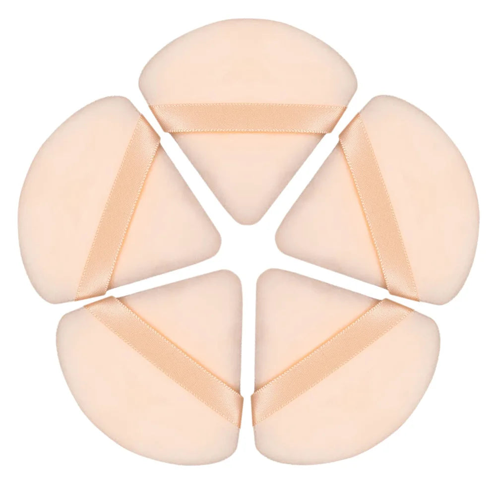 5/10Pcs Triangle Velvet Powder Puff Wet Dry Use Makeup Sponge Cosmetics Blender Beauty Foundation Makeup Tool Accessories