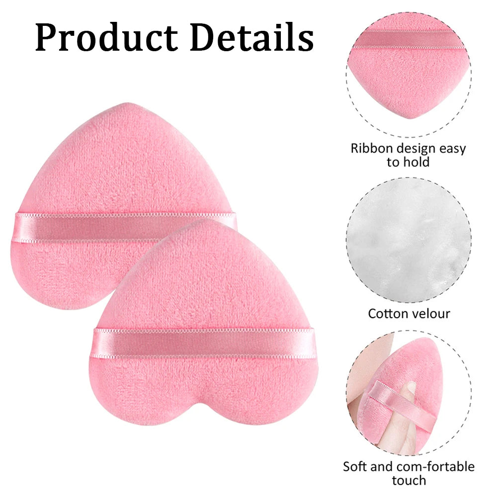 5/10Pcs Triangle Velvet Powder Puff Wet Dry Use Makeup Sponge Cosmetics Blender Beauty Foundation Makeup Tool Accessories