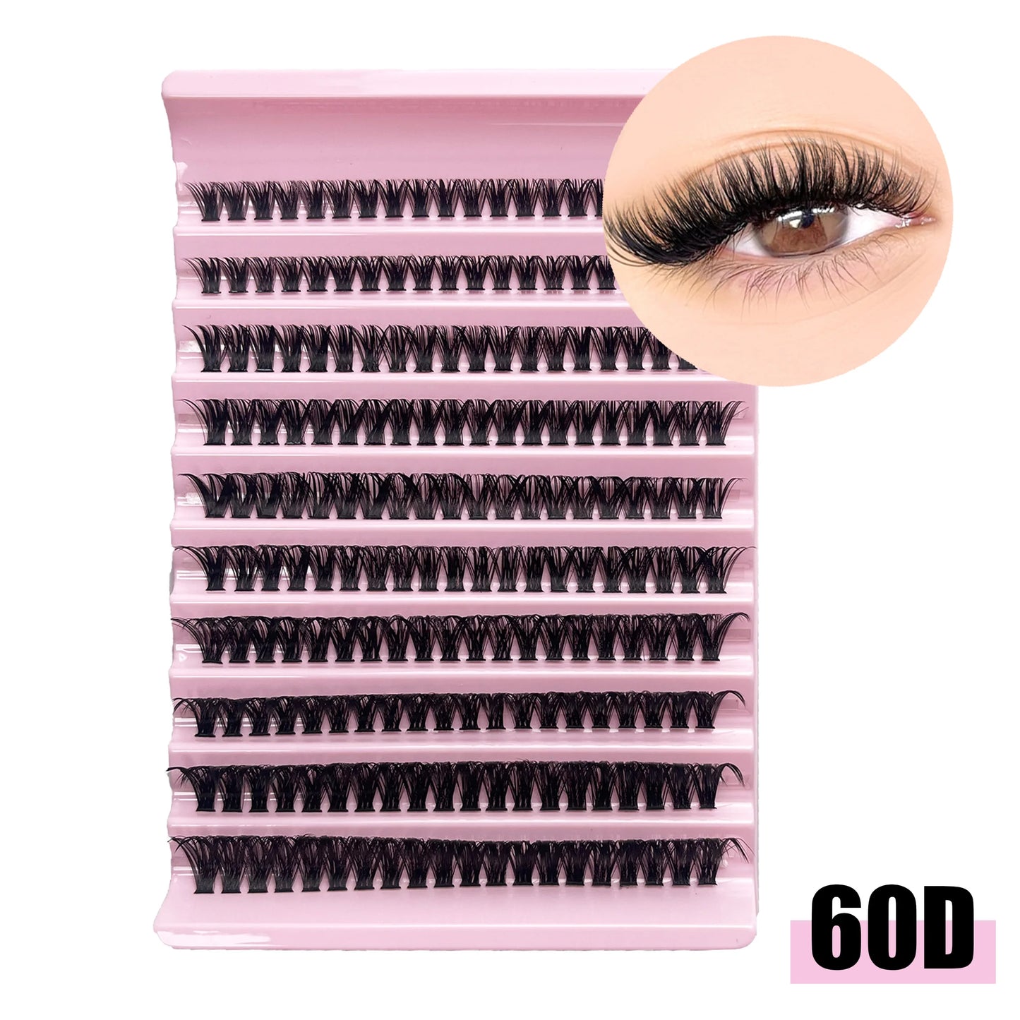 30D 40D 50D 60D DIY Individual Eyelash bundles Natural Soft Eyelash Clusters 3D Russian Volume Eyelashes Mink Eyelashes Clusters
